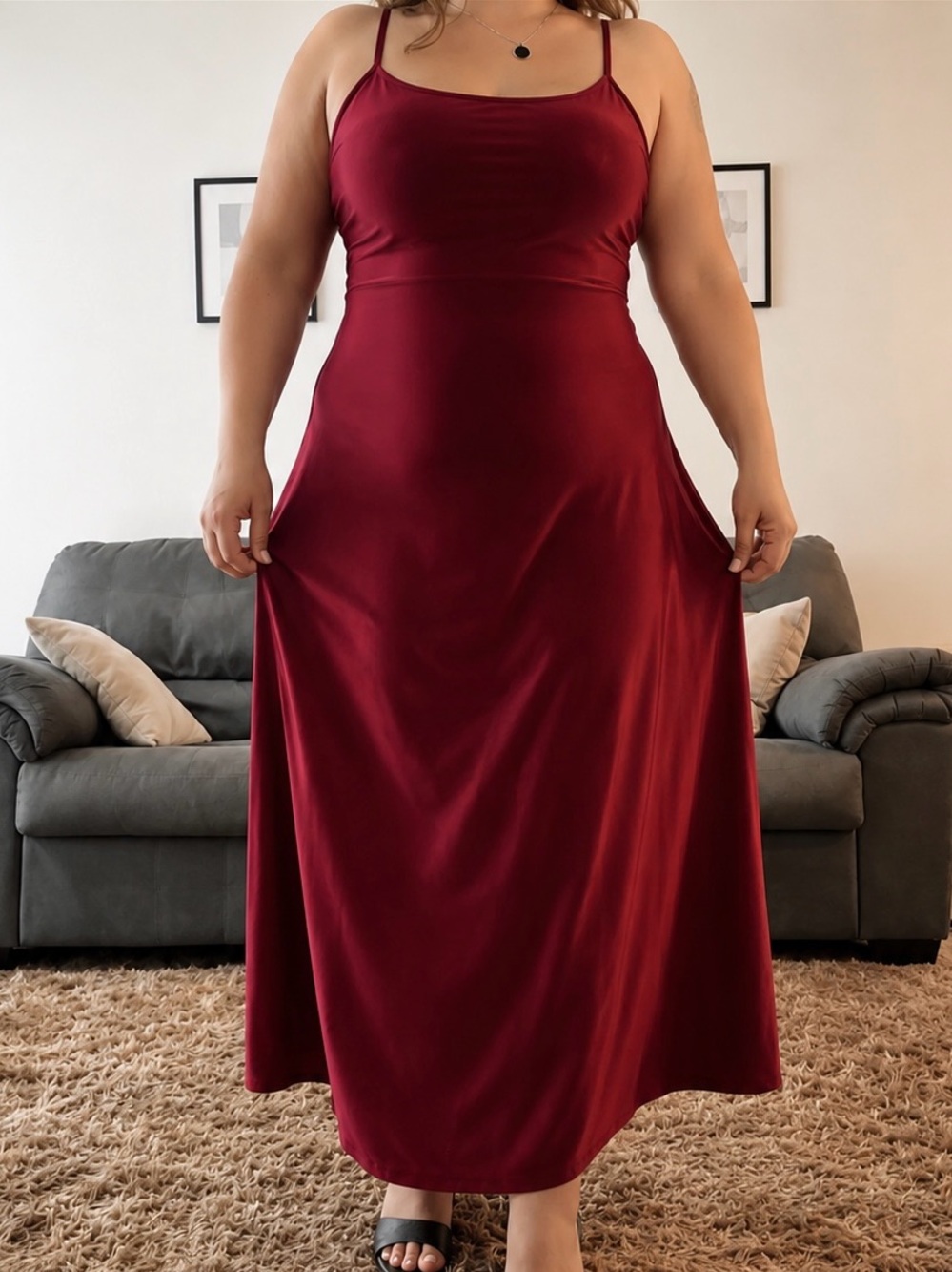 Burgundy dress Size XXL ❤️